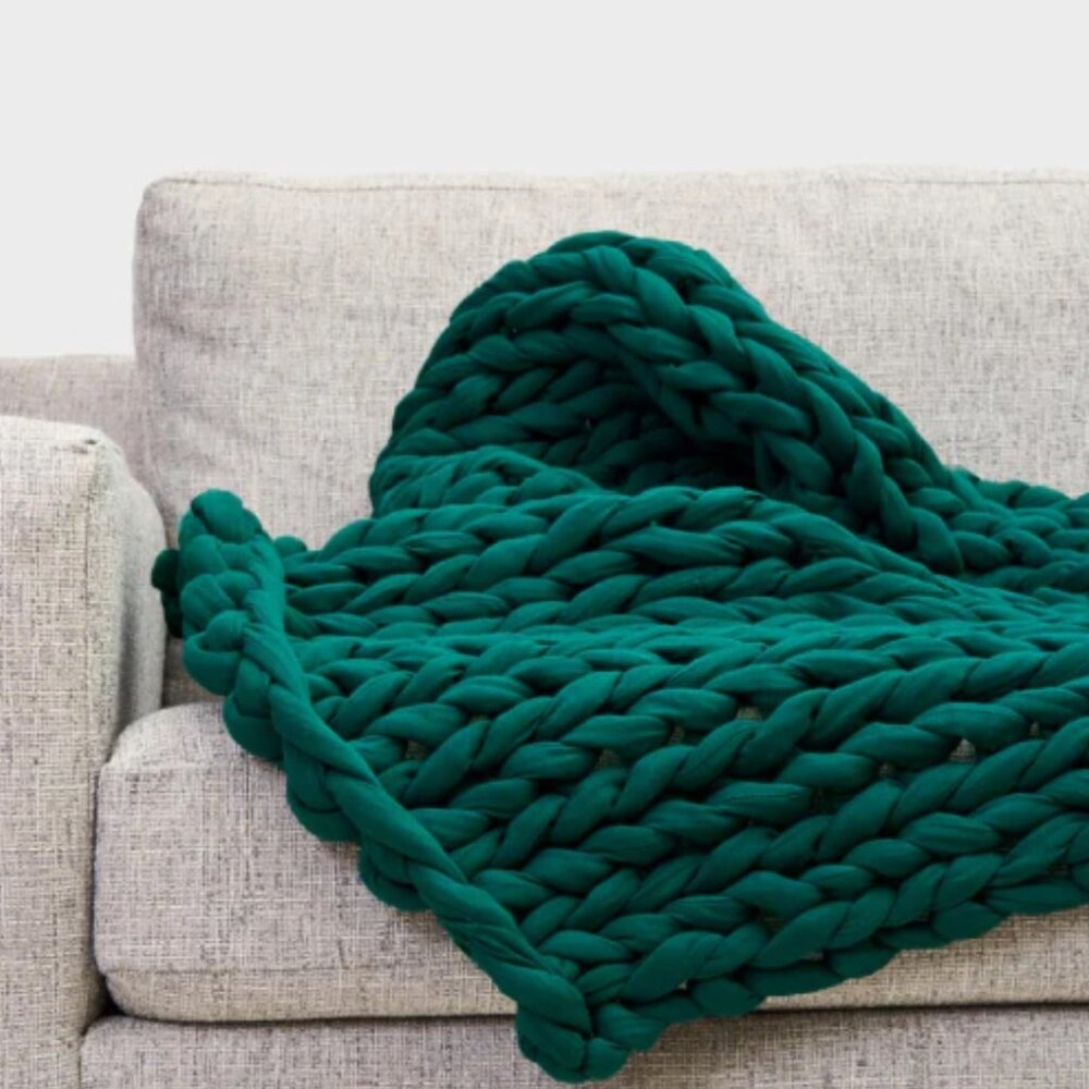 Bearaby Tree Napper Weighted Blanket 15lb Dark Green NWT